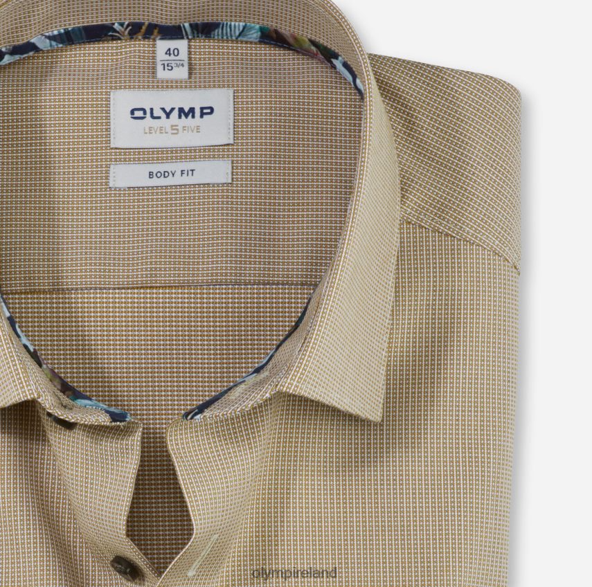 Clothing OLYMP Level Five Body Fit, Business Shirt, New York Kent, Brass 24L846719