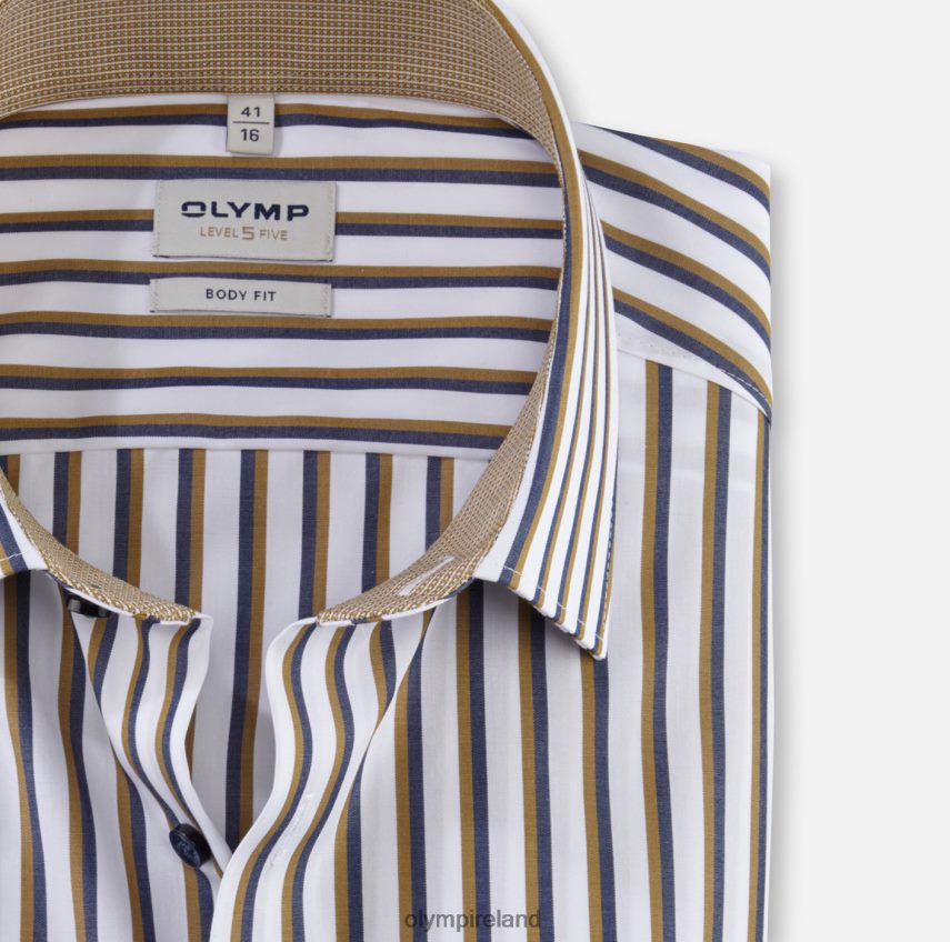 Clothing OLYMP Level Five Body Fit, Business Shirt, New York Kent, Brass 24L846792