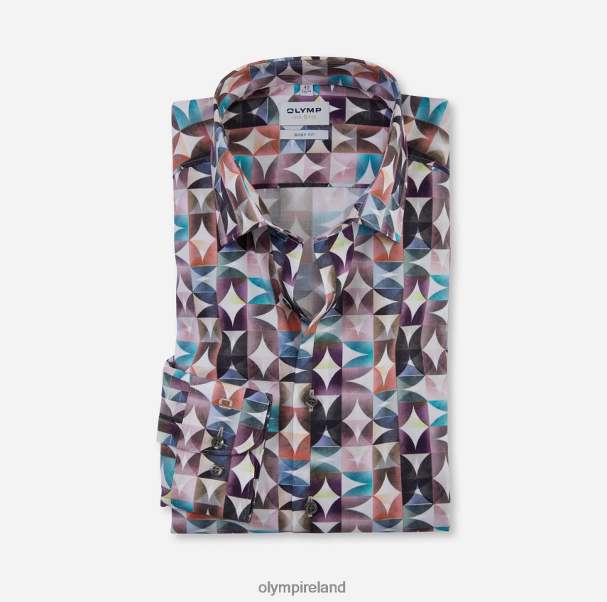 Clothing OLYMP Level Five Body Fit, Business Shirt, New York Kent, Fuchsia 24L846363