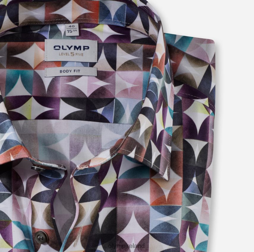 Clothing OLYMP Level Five Body Fit, Business Shirt, New York Kent, Fuchsia 24L846709