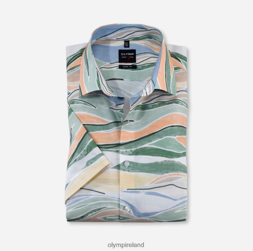 Clothing OLYMP Level Five Body Fit, Business Shirt, New York Kent, Green 24L846682
