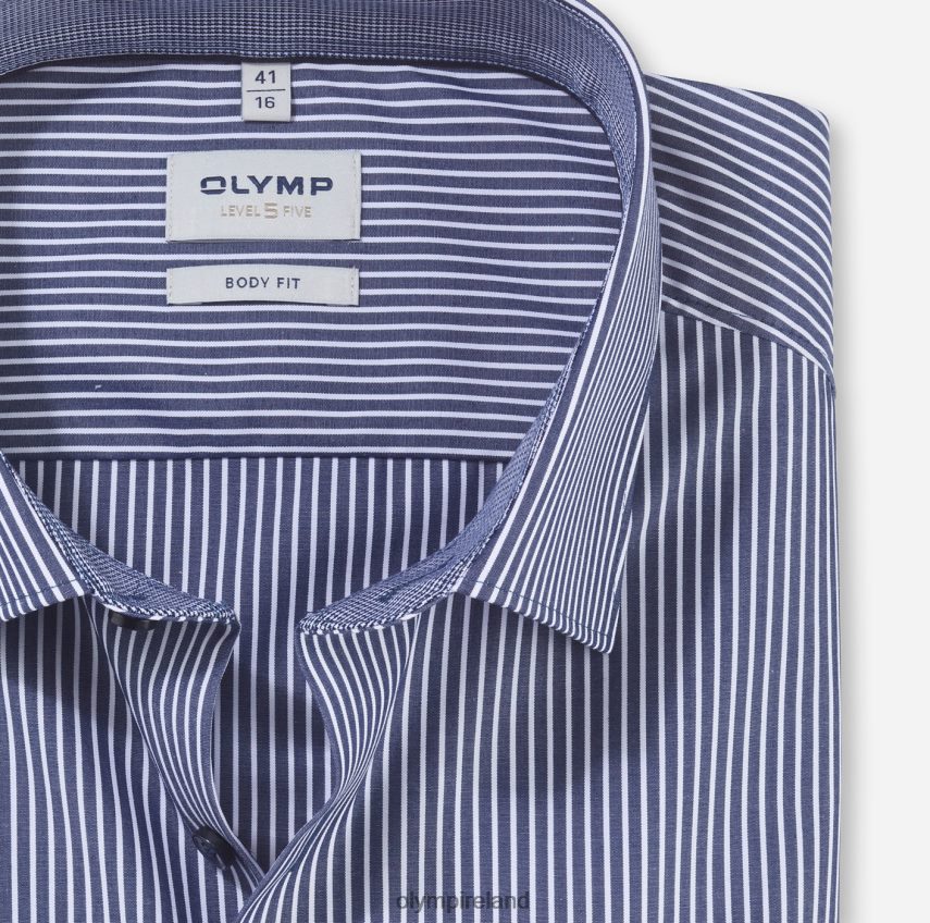 Clothing OLYMP Level Five Body Fit, Business Shirt, New York Kent, Marine 24L846700