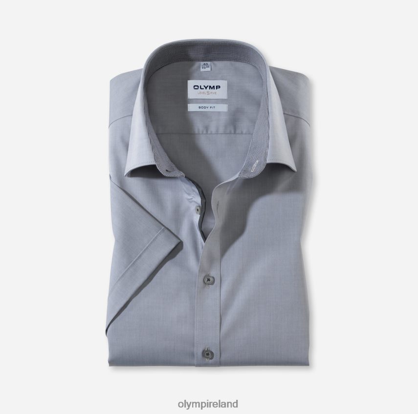 Clothing OLYMP Level Five Body Fit, Business Shirt, New York Kent, Medium Grey 24L846472