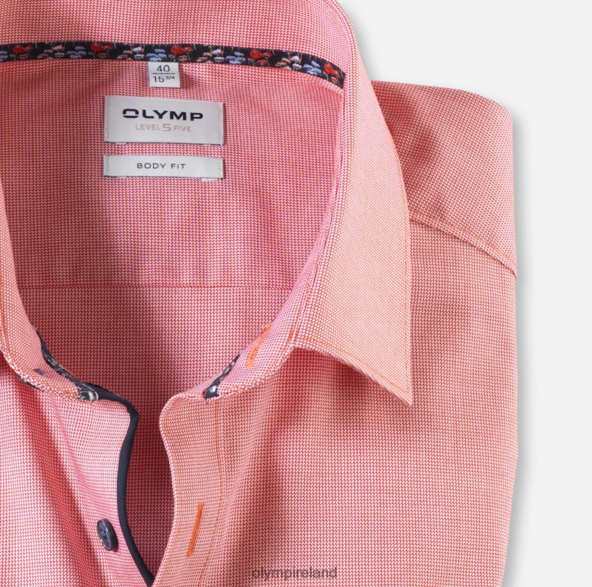 Clothing OLYMP Level Five Body Fit, Business Shirt, New York Kent, Red 24L846360