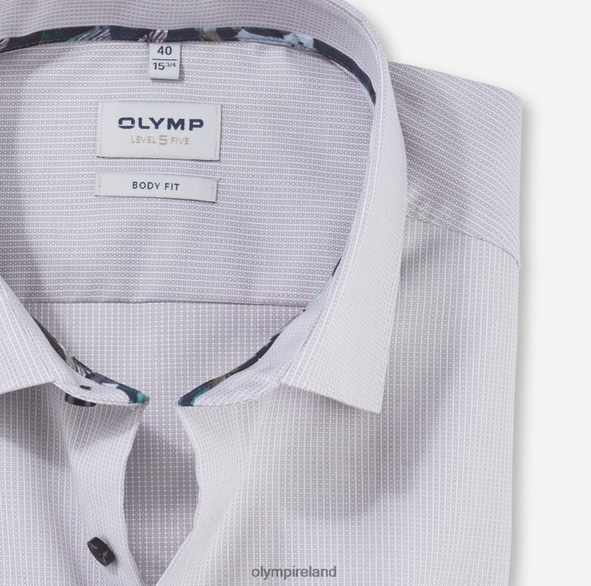 Clothing OLYMP Level Five Body Fit, Business Shirt, New York Kent, Taupe 24L846785