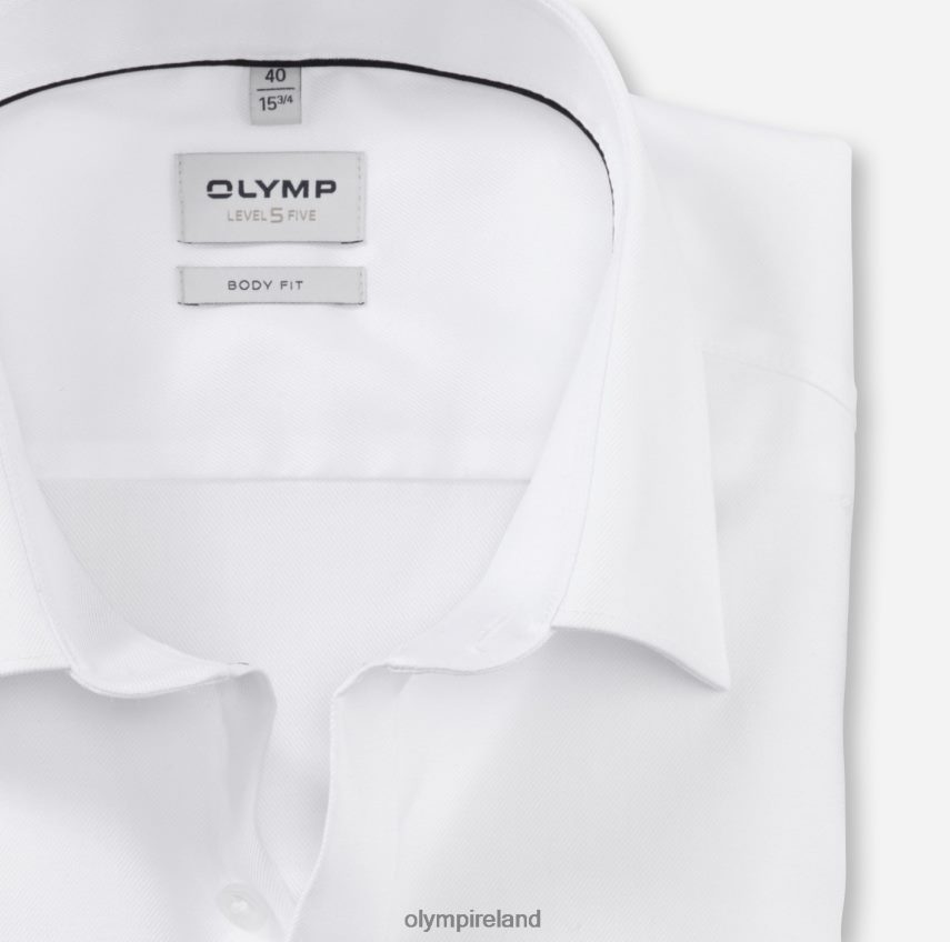 Clothing OLYMP Level Five Body Fit, Business Shirt, New York Kent, White 24L846430