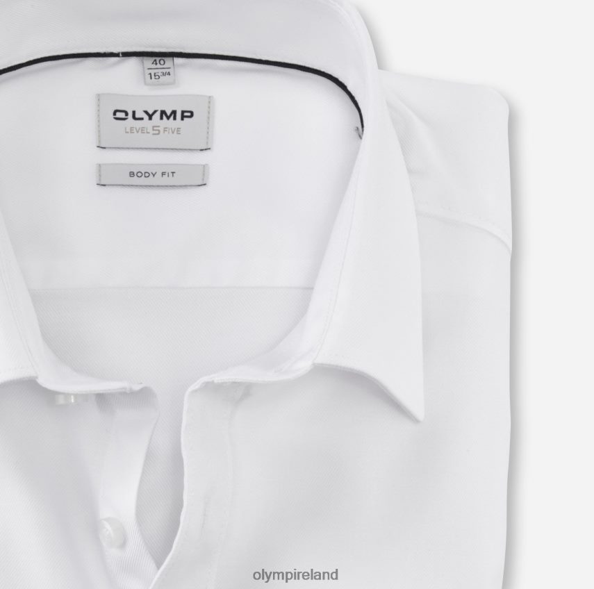 Clothing OLYMP Level Five Body Fit, Business Shirt, New York Kent, White 24L846543