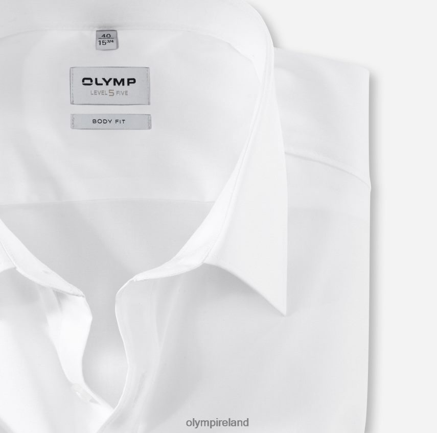 Clothing OLYMP Level Five Body Fit, Business Shirt, New York Kent, White 24L846835