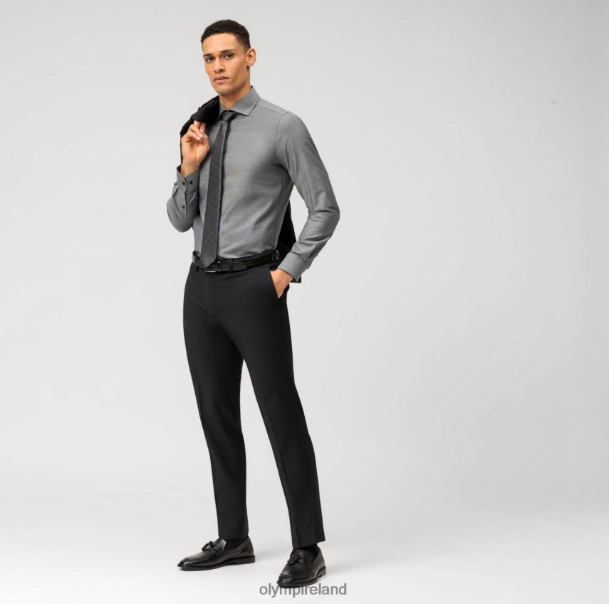 Clothing OLYMP Level Five Body Fit, Business Shirt, Royal Kent, Black 24L846689