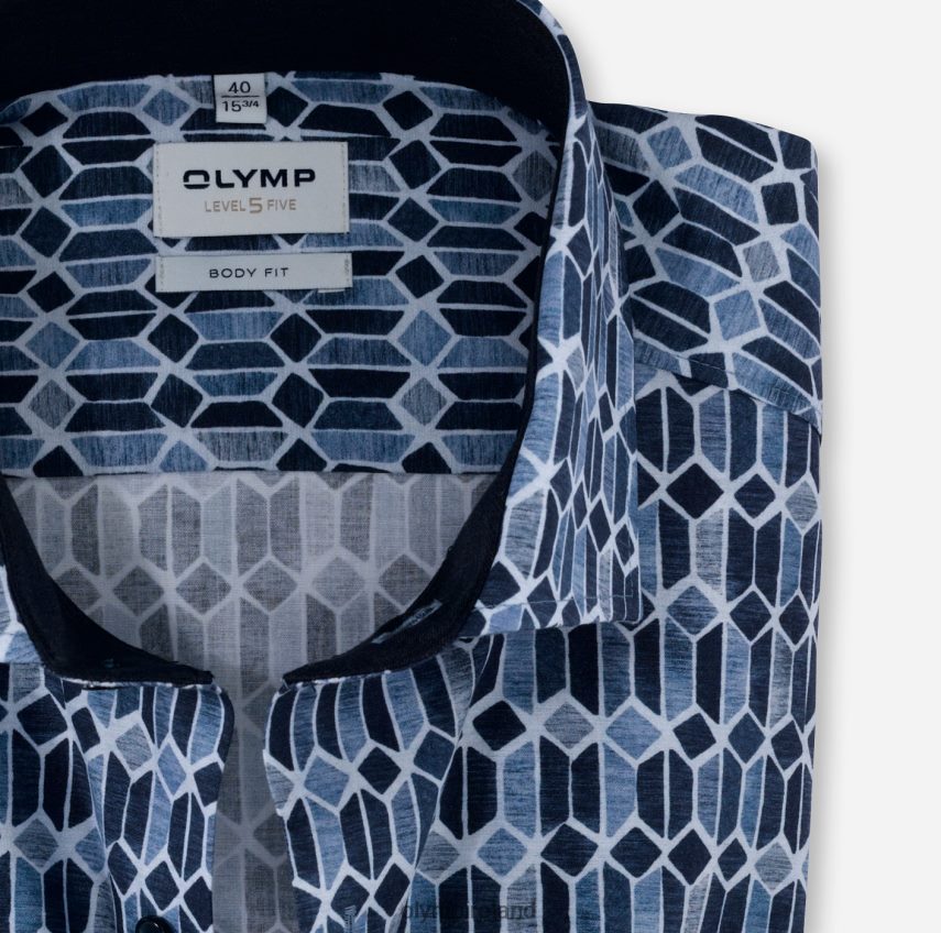 Clothing OLYMP Level Five Body Fit, Business Shirt, Royal Kent, Bleu 24L846721