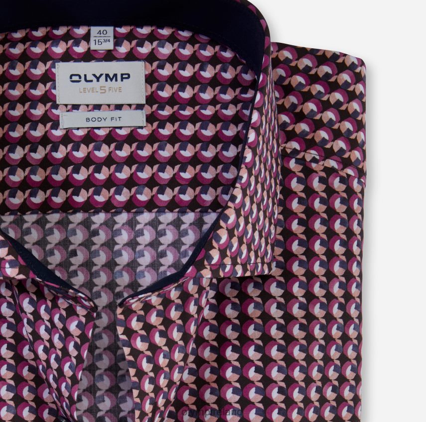 Clothing OLYMP Level Five Body Fit, Business Shirt, Royal Kent, Fuchsia 24L846387