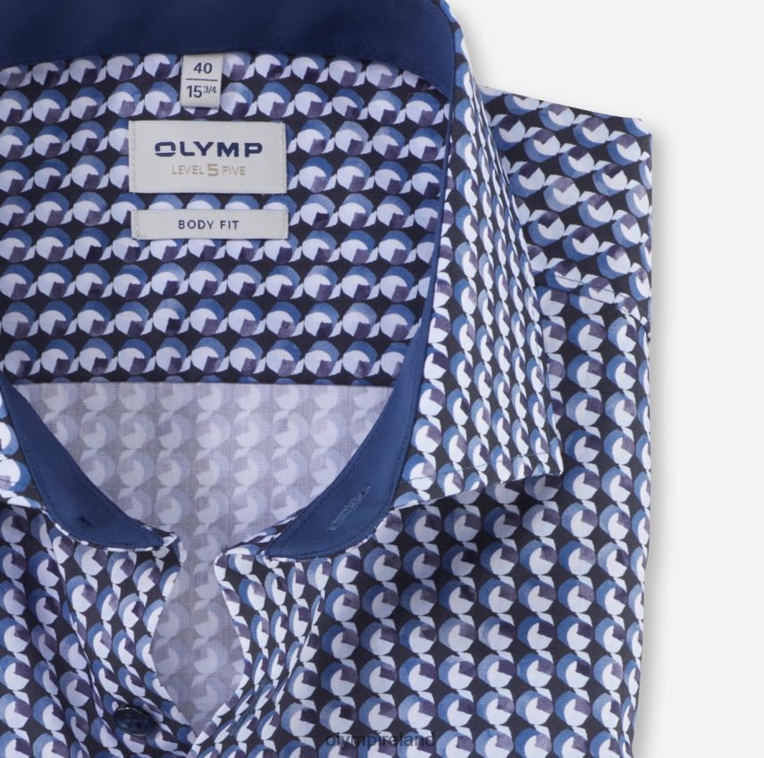 Clothing OLYMP Level Five Body Fit, Business Shirt, Royal Kent, Marine 24L846450