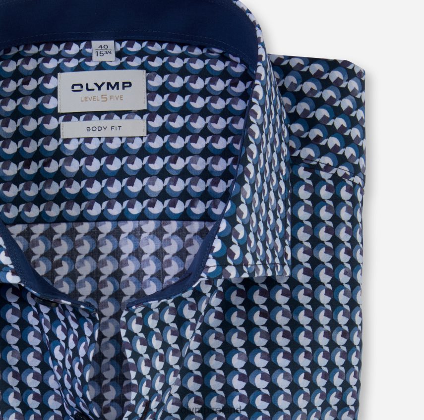 Clothing OLYMP Level Five Body Fit, Business Shirt, Royal Kent, Marine 24L846485