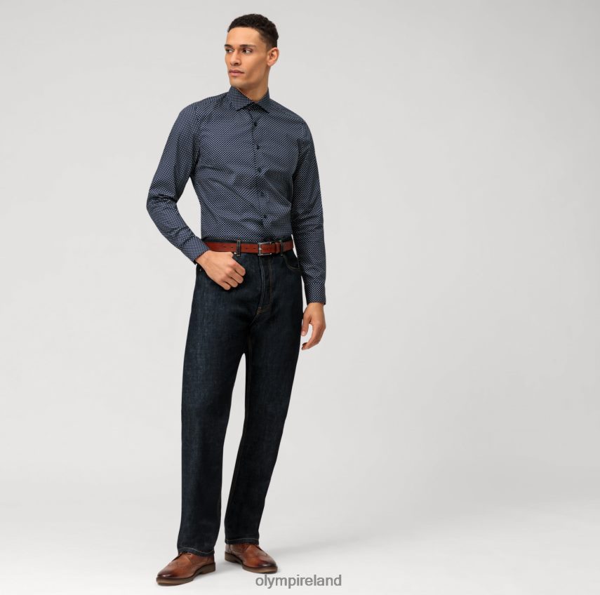 Clothing OLYMP Level Five Body Fit, Business Shirt, Royal Kent, Marine 24L846636