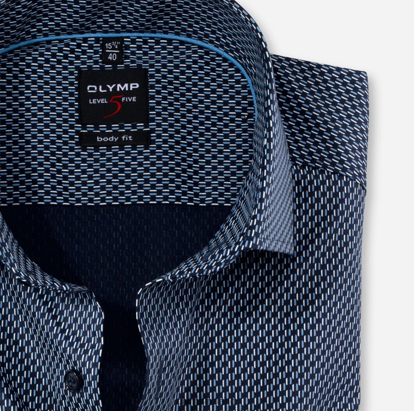 Clothing OLYMP Level Five Body Fit, Business Shirt, Royal Kent, Marine 24L846813