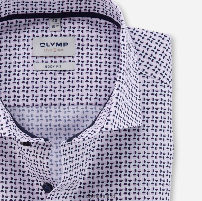 Clothing OLYMP Level Five Body Fit, Business Shirt, Royal Kent, Rose 24L846516