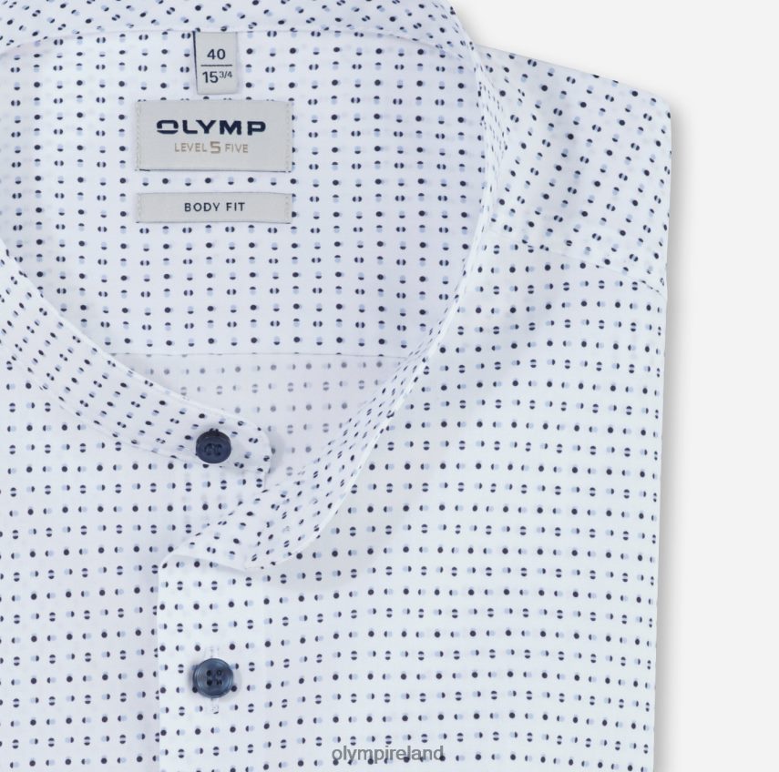 Clothing OLYMP Level Five Body Fit, Business Shirt, Stand-Up Collar, Bleu 24L846761