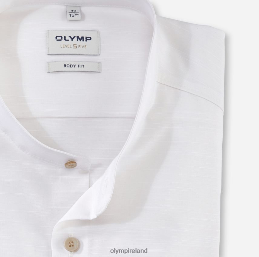 Clothing OLYMP Level Five Body Fit, Business Shirt, Stand-Up Collar, Light Beige 24L846384