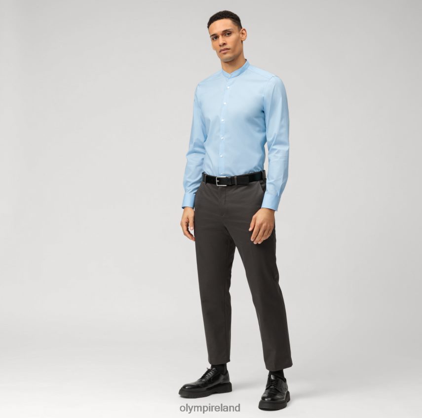 Clothing OLYMP Level Five Body Fit, Business Shirt, Stand-Up Collar, Light Blue 24L846574