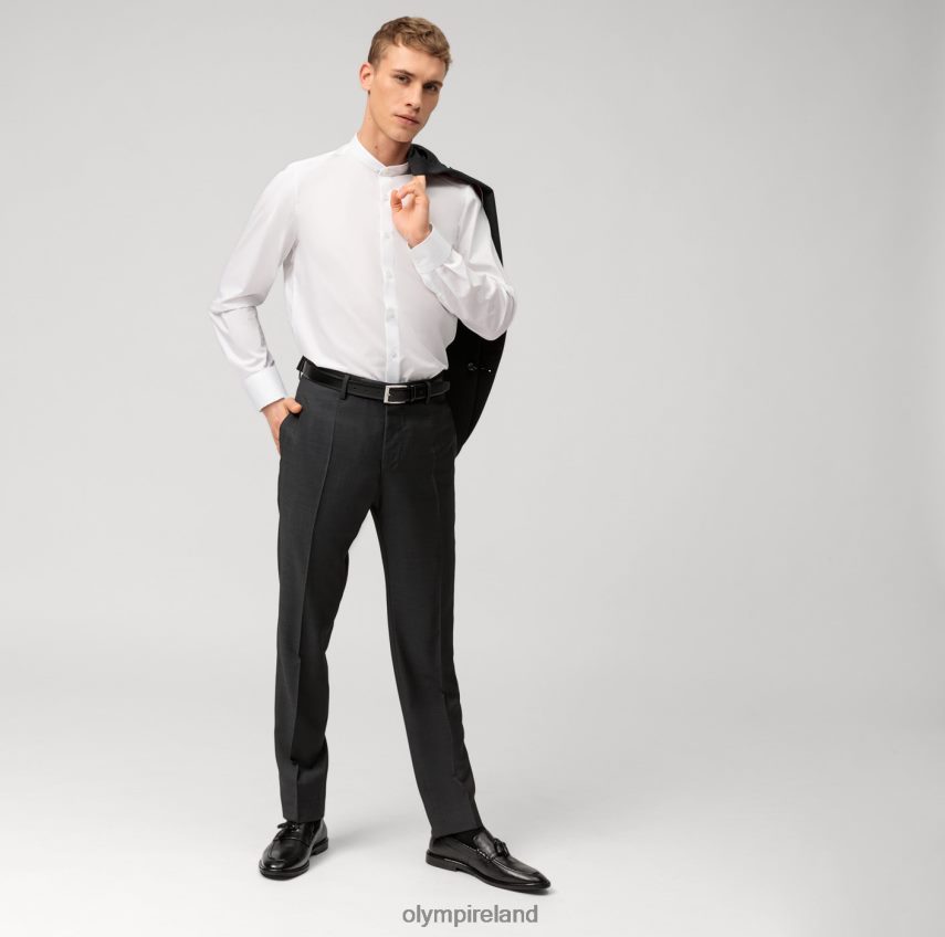 Clothing OLYMP Level Five Body Fit, Business Shirt, Stand-Up Collar, White 24L846677