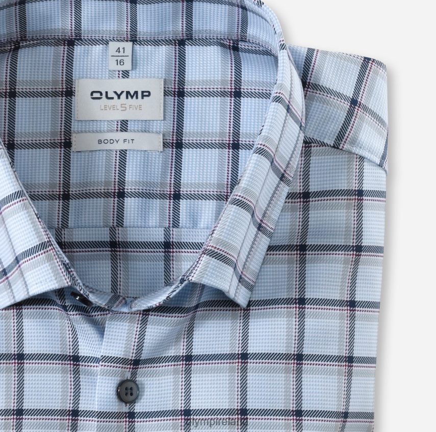 Clothing OLYMP Level Five Body Fit, Business Shirt, Under Button-Down, Bleu 24L846750