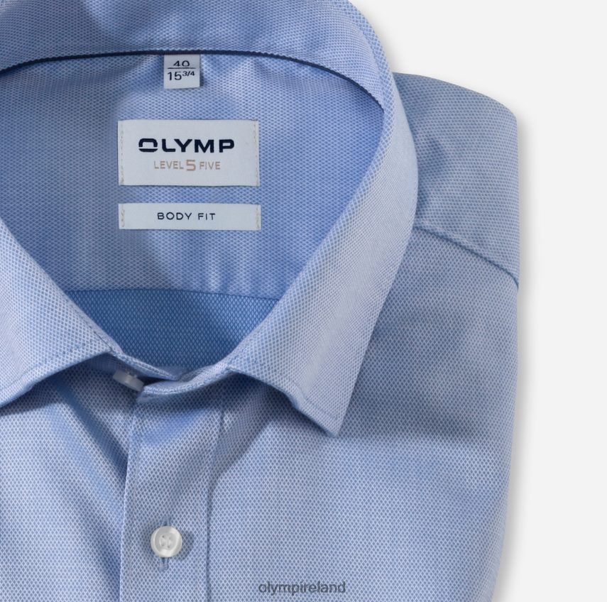 Clothing OLYMP Level Five Body Fit, Business Shirt, Under Button-Down, Blue 24L846412