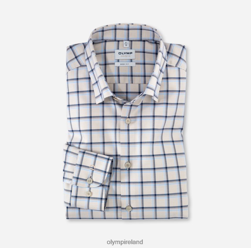 Clothing OLYMP Level Five Body Fit, Business Shirt, Under Button-Down, Natural 24L846743