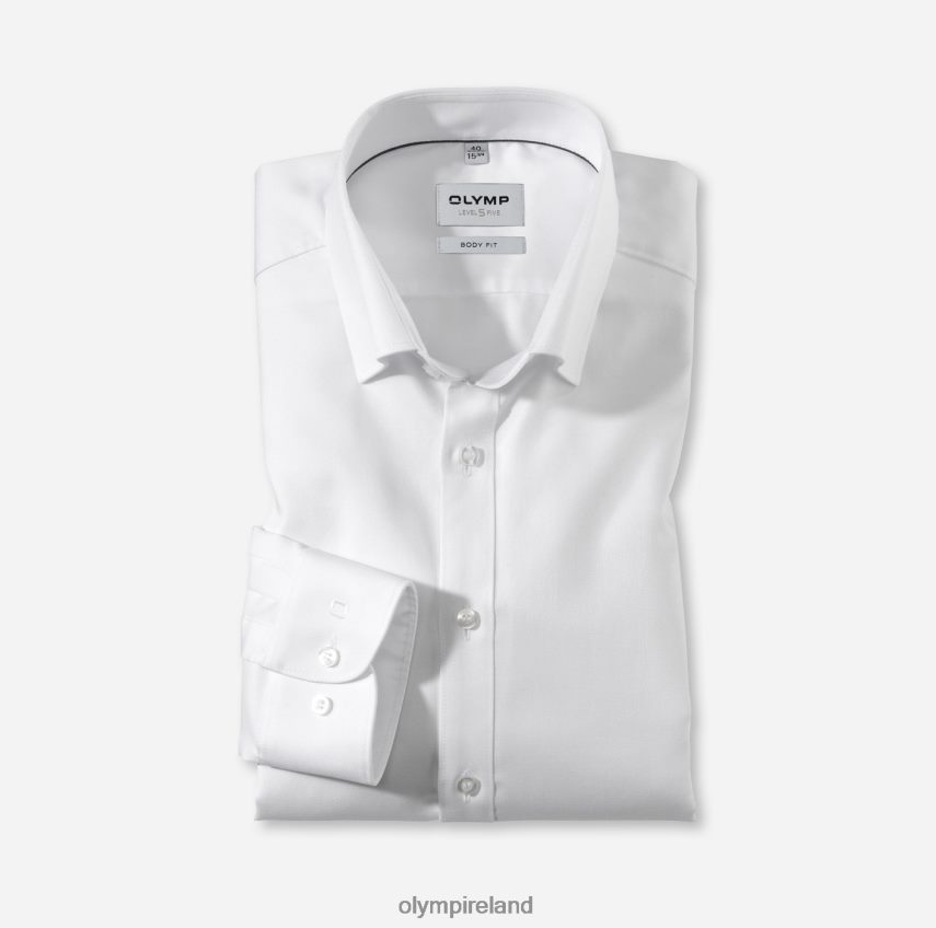 Clothing OLYMP Level Five Body Fit, Business Shirt, Under Button-Down, White 24L846414