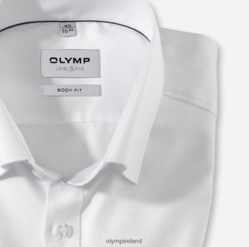 Clothing OLYMP Level Five Body Fit, Business Shirt, Under Button-Down, White 24L846414