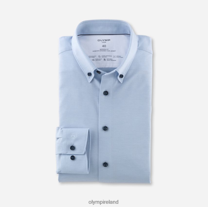 Clothing OLYMP Luxor 24/Seven Modern Fit, Business Shirt, Button-Down, Bleu 24L8461327