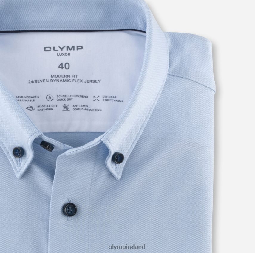 Clothing OLYMP Luxor 24/Seven Modern Fit, Business Shirt, Button-Down, Bleu 24L8461327