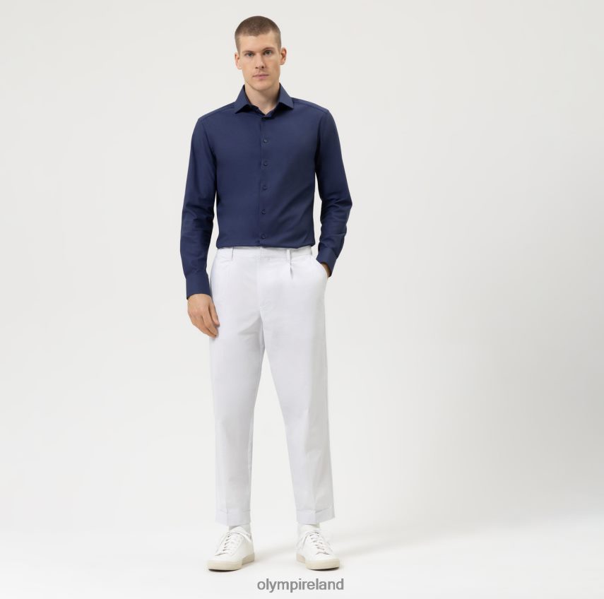 Clothing OLYMP Luxor 24/Seven Modern Fit, Business Shirt, Extra Short Sleeve, Global Kent, Marine 24L8461464