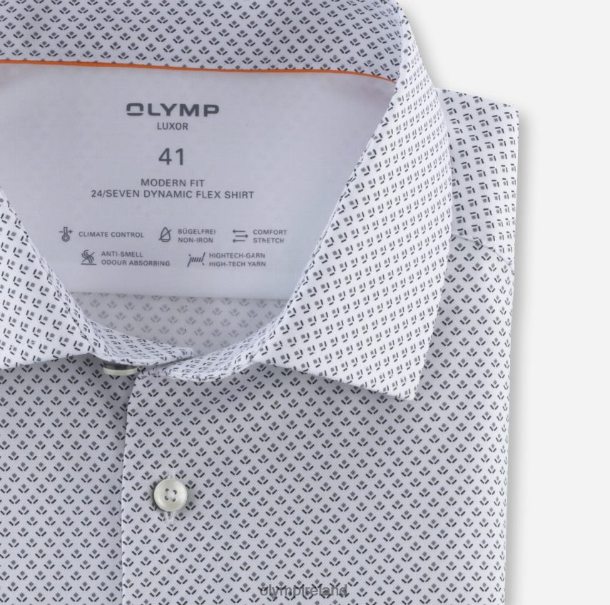 Clothing OLYMP Luxor 24/Seven Modern Fit, Business Shirt, Global Kent, Black 24L8461305