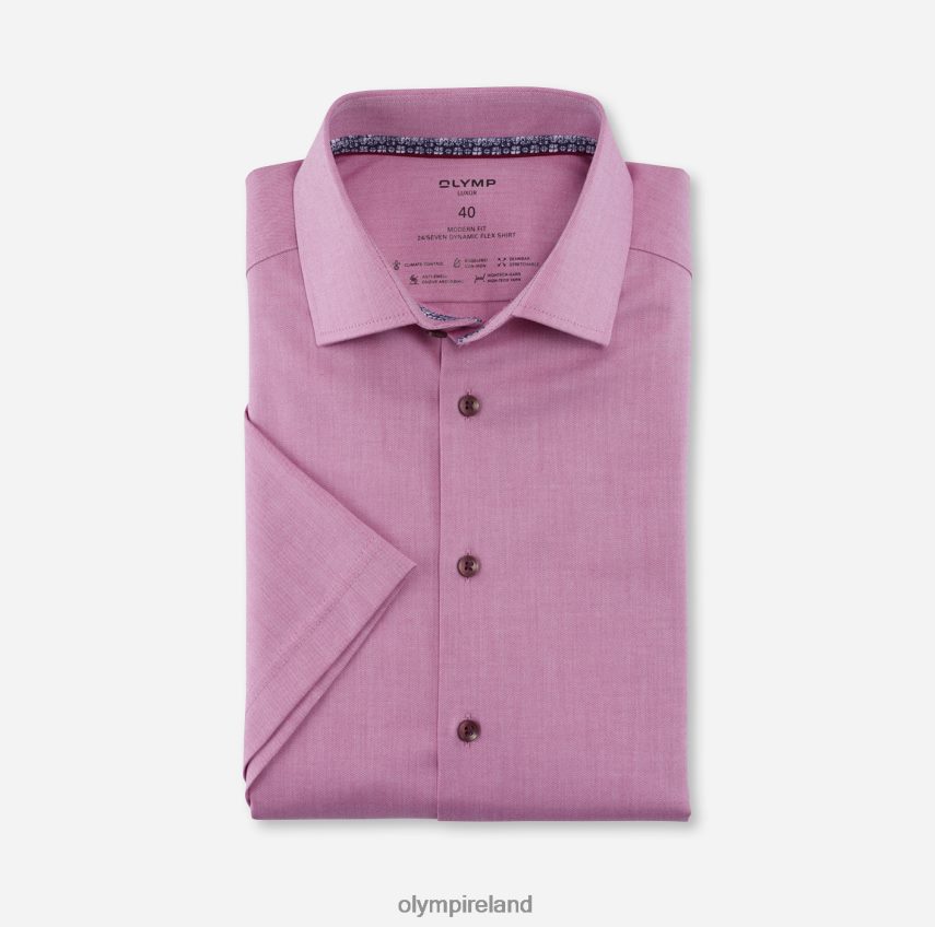 Clothing OLYMP Luxor 24/Seven Modern Fit, Business Shirt, Global Kent, Fuchsia 24L8461196