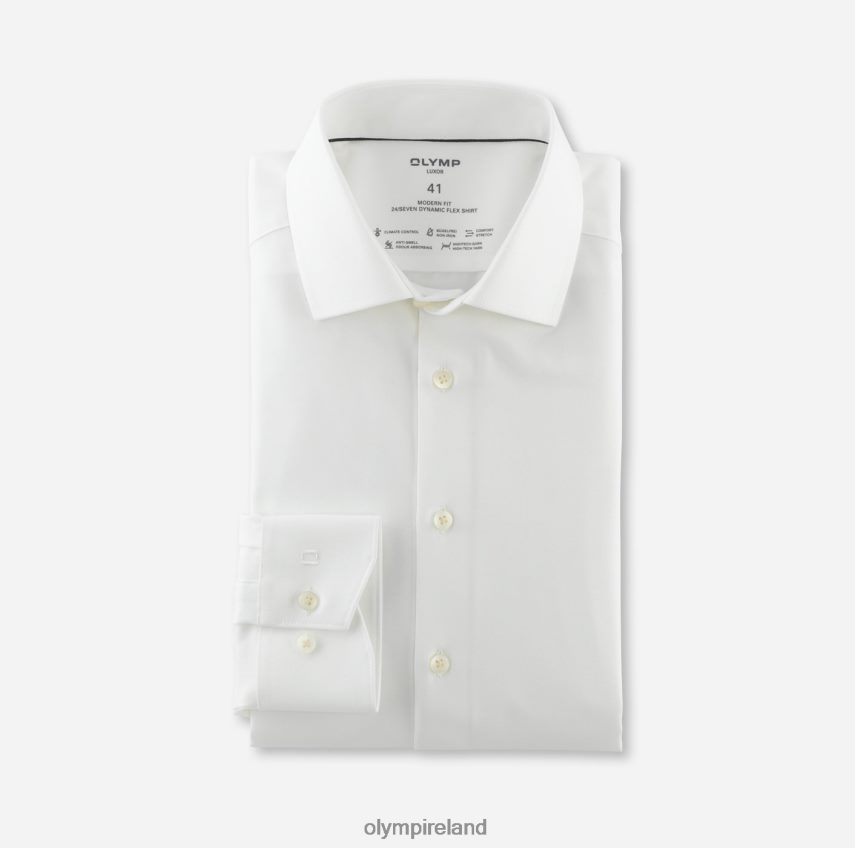 Clothing OLYMP Luxor 24/Seven Modern Fit, Business Shirt, Global Kent, Light Beige 24L8461010