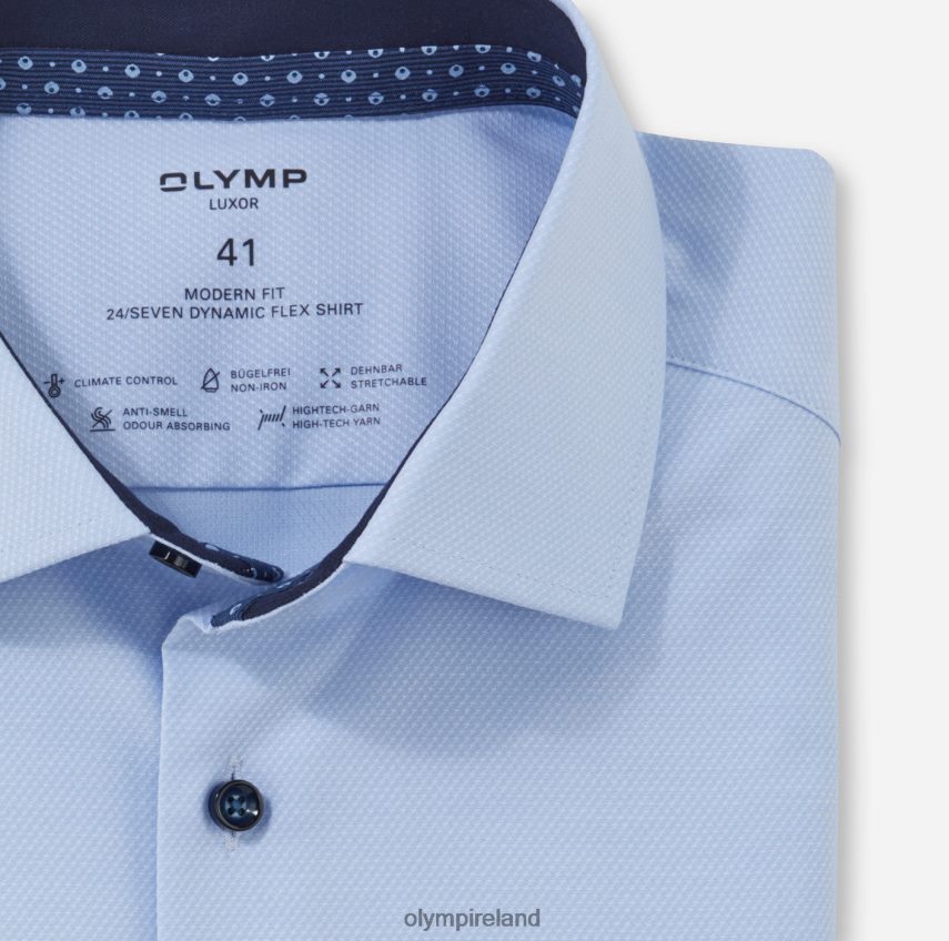 Clothing OLYMP Luxor 24/Seven Modern Fit, Business Shirt, Global Kent, Light Blue 24L8461127