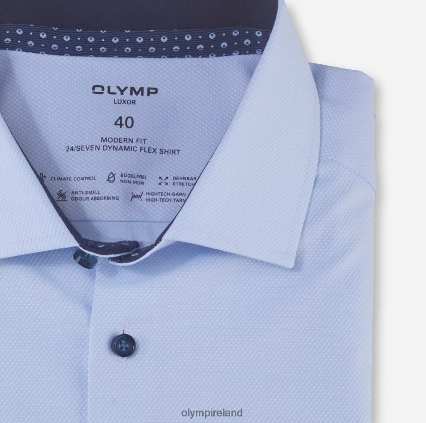 Clothing OLYMP Luxor 24/Seven Modern Fit, Business Shirt, Global Kent, Light Blue 24L8461325
