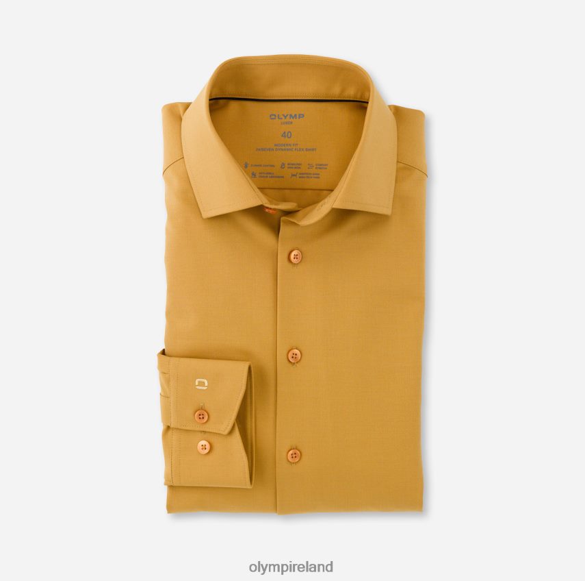 Clothing OLYMP Luxor 24/Seven Modern Fit, Business Shirt, Global Kent, Maize 24L8461356