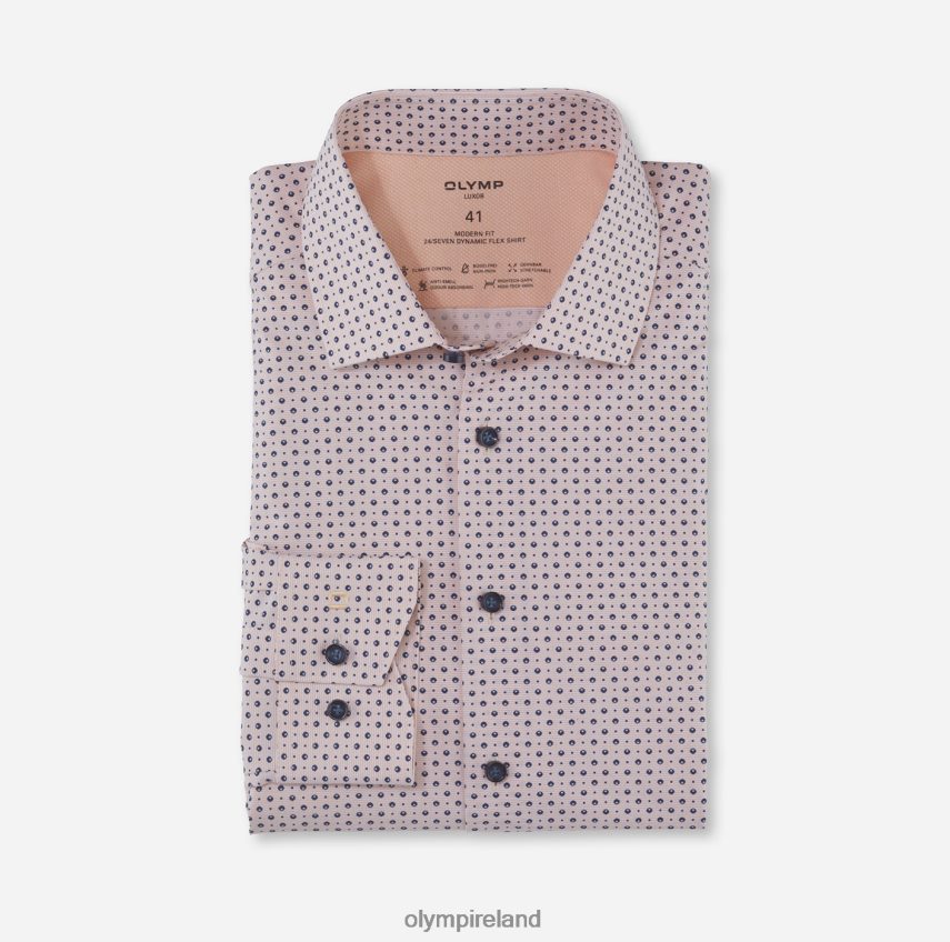 Clothing OLYMP Luxor 24/Seven Modern Fit, Business Shirt, Global Kent, Mandarin 24L8461166