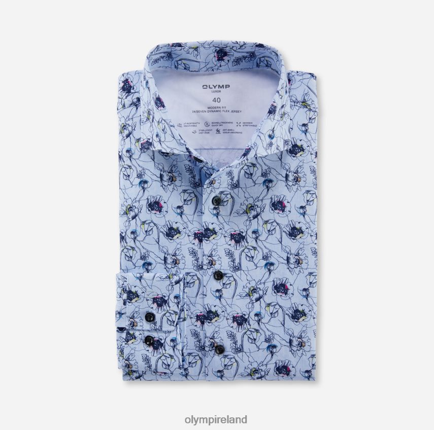 Clothing OLYMP Luxor 24/Seven Modern Fit, Business Shirt, Kent, Bleu 24L846946