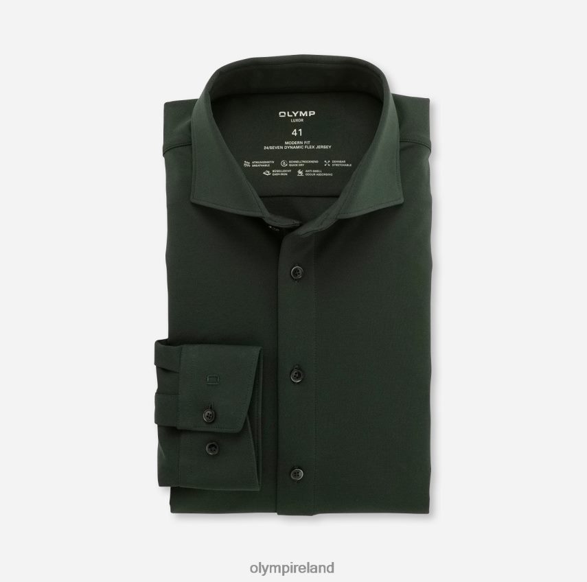 Clothing OLYMP Luxor 24/Seven Modern Fit, Business Shirt, Kent, Dark Green 24L8461349