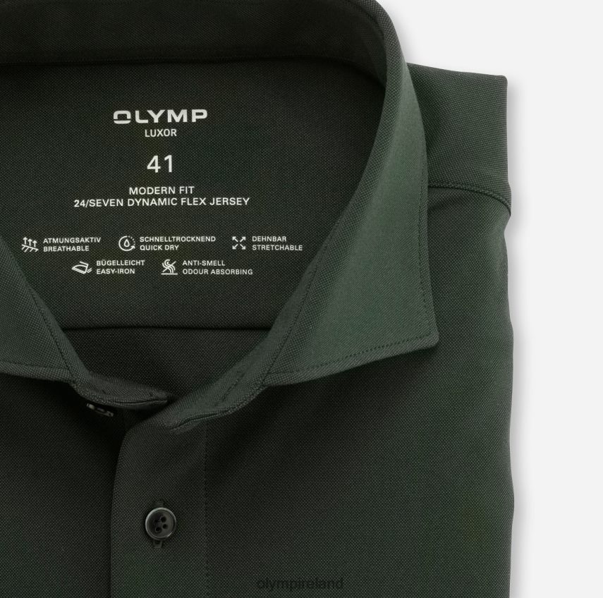 Clothing OLYMP Luxor 24/Seven Modern Fit, Business Shirt, Kent, Dark Green 24L8461349