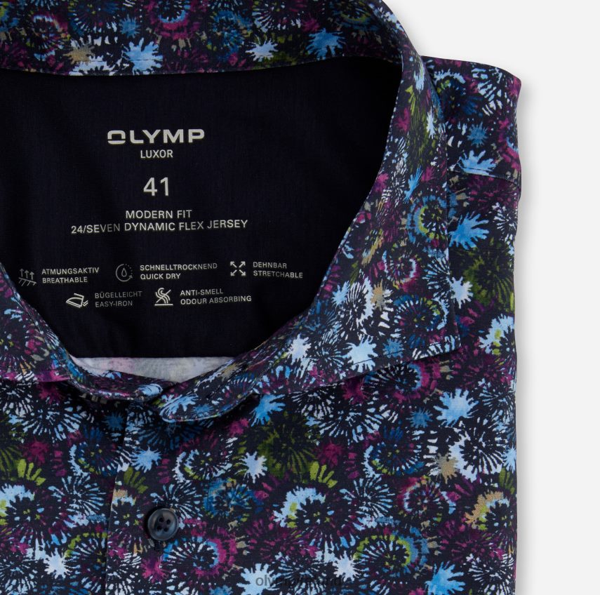 Clothing OLYMP Luxor 24/Seven Modern Fit, Business Shirt, Kent, Fuchsia 24L8461099