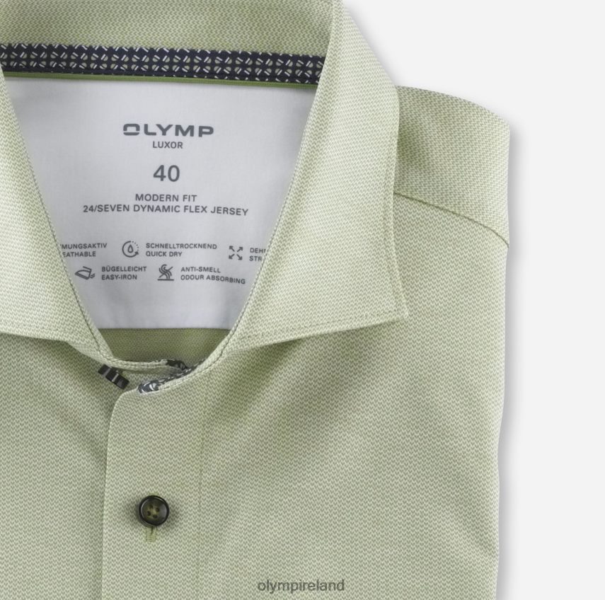 Clothing OLYMP Luxor 24/Seven Modern Fit, Business Shirt, Kent, Lime Green 24L8461185