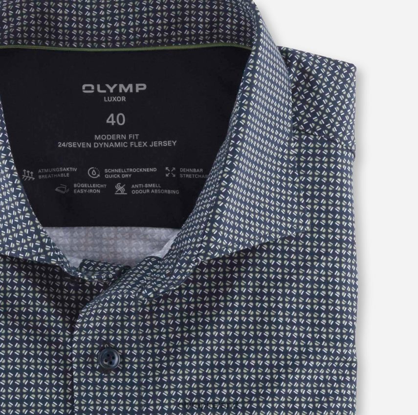 Clothing OLYMP Luxor 24/Seven Modern Fit, Business Shirt, Kent, Lime Green 24L846982