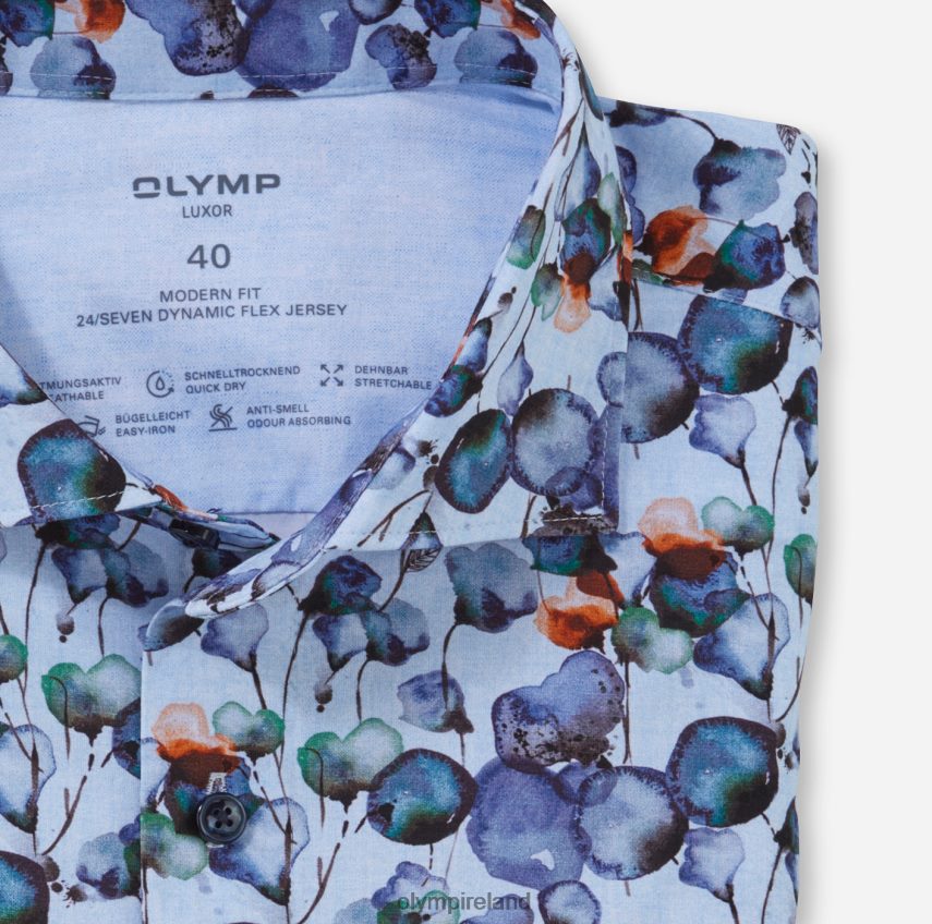 Clothing OLYMP Luxor 24/Seven Modern Fit, Business Shirt, Kent, Mandarin 24L8461165