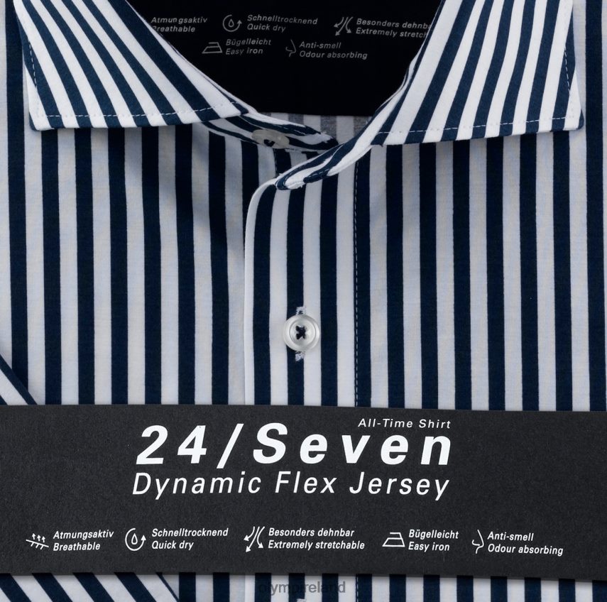 Clothing OLYMP Luxor 24/Seven Modern Fit, Business Shirt, Kent, Marine 24L8461364