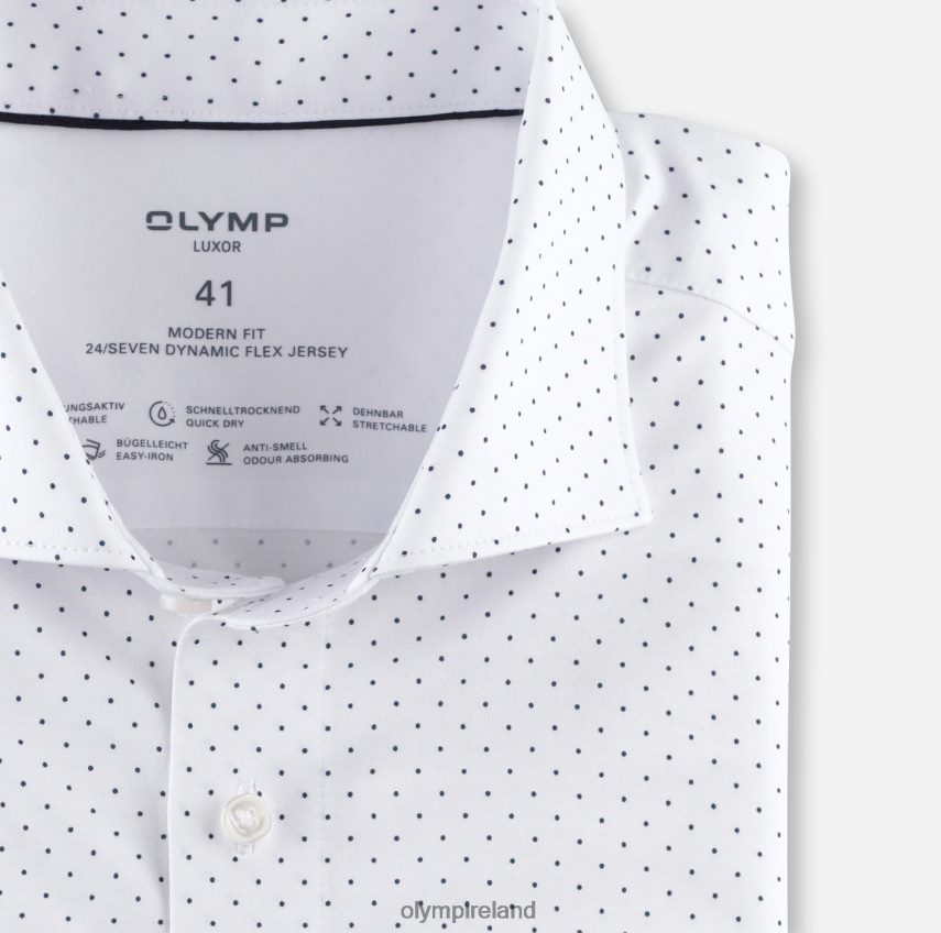 Clothing OLYMP Luxor 24/Seven Modern Fit, Business Shirt, Kent, White 24L8461256