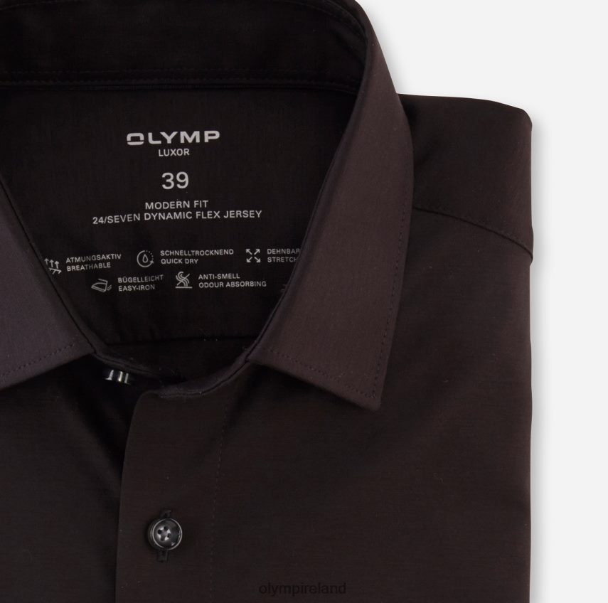 Clothing OLYMP Luxor 24/Seven Modern Fit, Business Shirt, Long Sleeve Extra Long, New Kent, Black 24L8461426