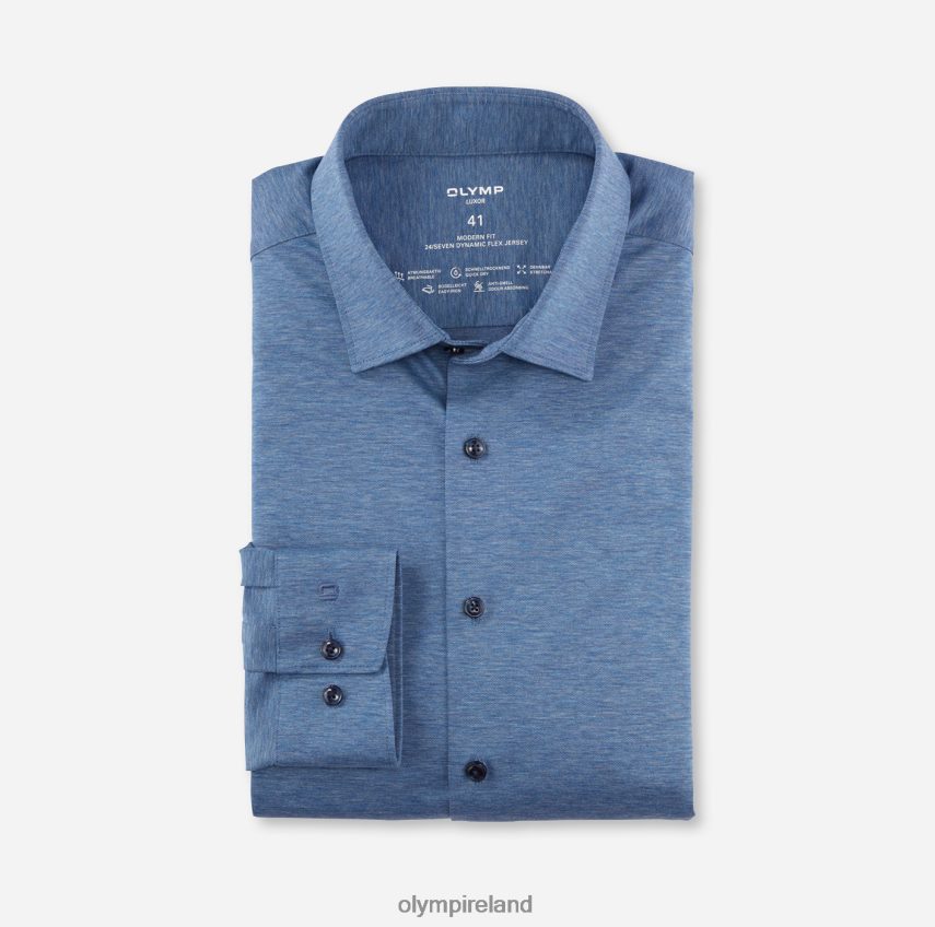 Clothing OLYMP Luxor 24/Seven Modern Fit, Business Shirt, Long Sleeve Extra Long, New Kent, Bleu 24L8461403